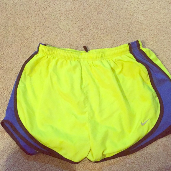 nike yellow running shorts